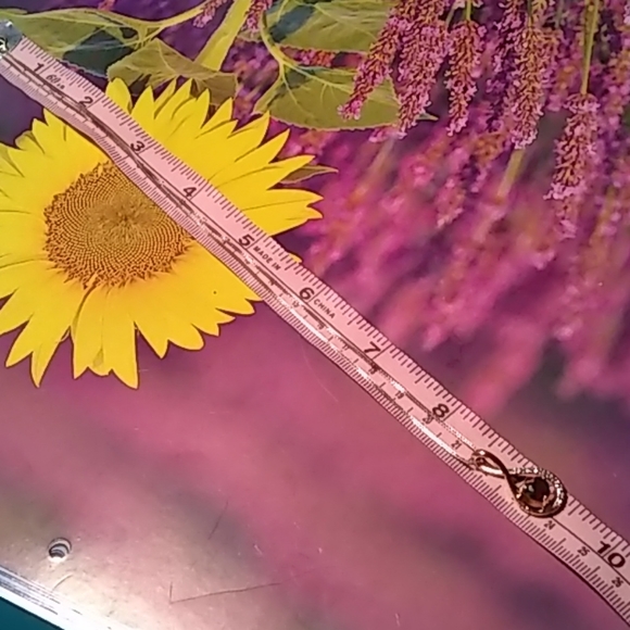 Necklace EarringsSet, Heart-Shaped Dark Blue Stone - Picture 3 of 6